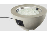 Outdoor Greatroom - Cove Super Cast Concrete Natural Grey 29'' Wide Round Gas Fire Pit Bowl with Direct Spark Ignition