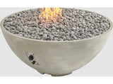 Outdoor Greatroom -  42’’ Wide - Cove Edge Natural Grey Round Gas Fire Pit Bowl - Direct Spark Ignition