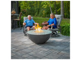 Outdoor Greatroom - 42’’ Width - Cove Edge Concrete Midnight Mist Round Gas Fire Pit Bowl - Direct Spark Ignition - NG