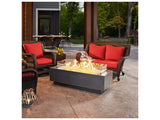 Outdoor Greatroom - 54’‘W x 24’'D - Cove Supercast Concrete Rectangular Linear Gas Fire Pit Table - Direct Spark Ignition NG