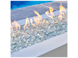 Outdoor Greatroom - 72’‘W/24’'D - Cove Supercast Concrete White Rectangular Linear Gas Fire Pit Table - 465 lbs