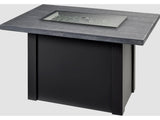 Outdoor Greatroom - 44’‘W x 30’'D - Havenwood Steel Luverne Black Rectangular Carbon Grey Everblend Top Gas Fire Pit Table