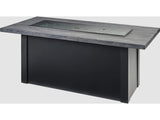 Outdoor Greatroom - 62’‘W x 30’'D - Havenwood Steel Luverne Black Rectangular Carbon Grey Everblend Top Gas Fire Pit Table