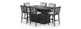 RST Brands - Venetia™ 7 Piece Sunbrella® Outdoor Fire Bar Set - Gray