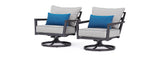 RST Brands - Venetia™ 2 Piece Sunbrella® Outdoor Motion Club Chairs - Gray