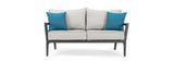 RST Brands - Venetia™ Sunbrella® Outdoor Love Seat, Coffee Table, & Ottoman Set - Gray