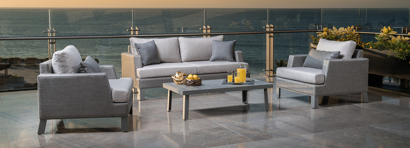 RST Brands - Portofino® Sling 4 Piece Sunbrella® Outdoor Modular Seating Group | OP-ALSCSG4-PORIV