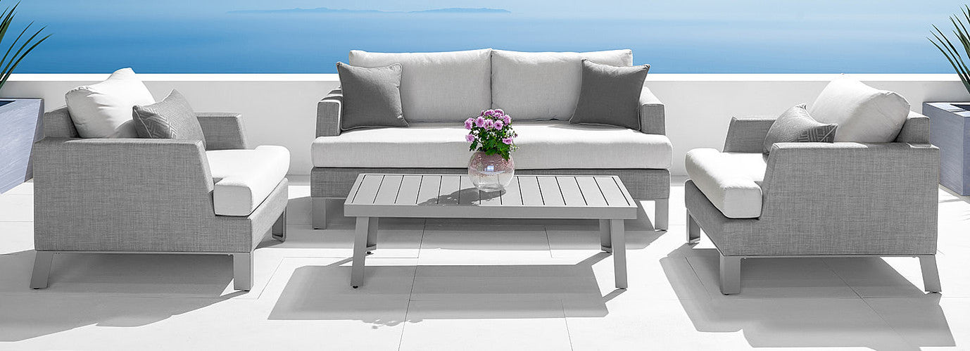 RST Brands - Portofino® Sling 4 Piece Sunbrella® Outdoor Modular Seating Group | OP-ALSCSG4-PORIV