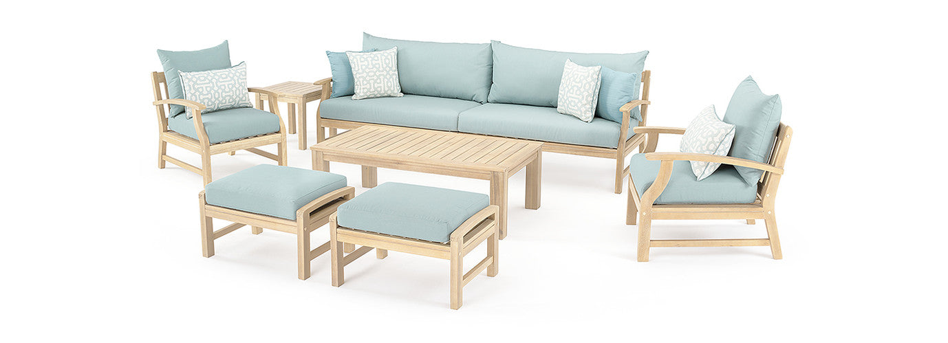 RST Brands - Kooper™ 8 Piece Sunbrella® Outdoor Sofa & Club Chair Set | OP-AWSS8-KPR