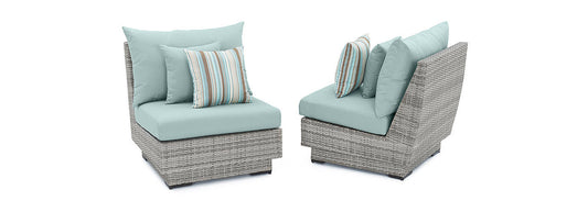 RST Brands - Cannes™ Set of 2 Sunbrella® Outdoor Armless Chairs | OP-PEAC2-CNS