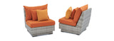 RST Brands - Cannes™ Set of 2 Sunbrella® Outdoor Armless Chairs | OP-PEAC2-CNS