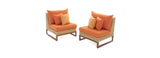 RST Brands - Mili™ Set of 2 Sunbrella® Outdoor Armless Chairs | OP-PEAC2-MIL