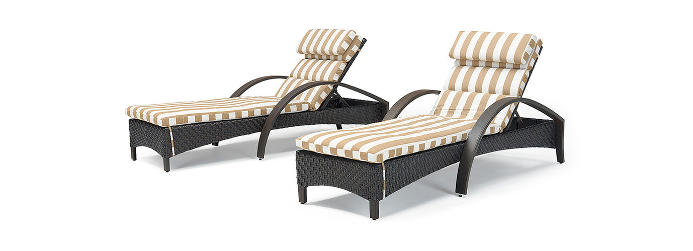 RST Brands - Barcelo™ Set of 2 Sunbrella® Outdoor Chaise Lounges | OP-PEAL-BAR-2E
