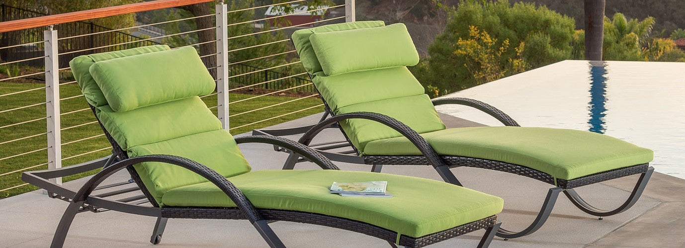 RST Brands - Deco™ Set of 2 Sunbrella® Outdoor Chaise Lounges | OP-PEAL-DEC-2E