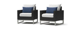 RST Brands - Milo™ Espresso Sunbrella® Outdoor Club Chairs | OP-PECLB2-MILO-E