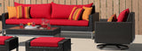 RST Brands - Milo™ Espresso Sunbrella® Outdoor Motion Club Chairs | OP-PECLB2M-MILO-E