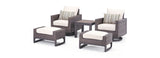 RST Brands - Milea™ 5 Piece Sunbrella® Outdoor Club Seating Set | OP-PECLB5M-MIL