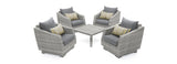 RST Brand - Cannes™  5 Piece Club & Table Chat Set | OP-PECLB5T-CNS
