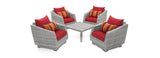 RST Brand - Cannes™  5 Piece Club & Table Chat Set | OP-PECLB5T-CNS