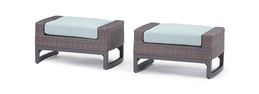 RST - Milea™ Set of 2 Sunbrella® Outdoor Ottomans - Mist Blue