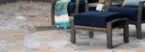 RST - Portofino® Repose Set of 2 Sunbrella® Outdoor Club Ottomans - Laguna Blue