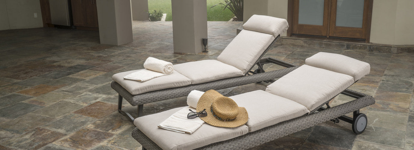 RST Brands - Vistano™ Set of 2 Sunbrella® Outdoor Chaise Lounge - Gray | OP-PELS2-VST