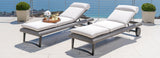 RST Brands - Vistano™ Set of 2 Sunbrella® Outdoor Chaise Lounge - Gray | OP-PELS2-VST