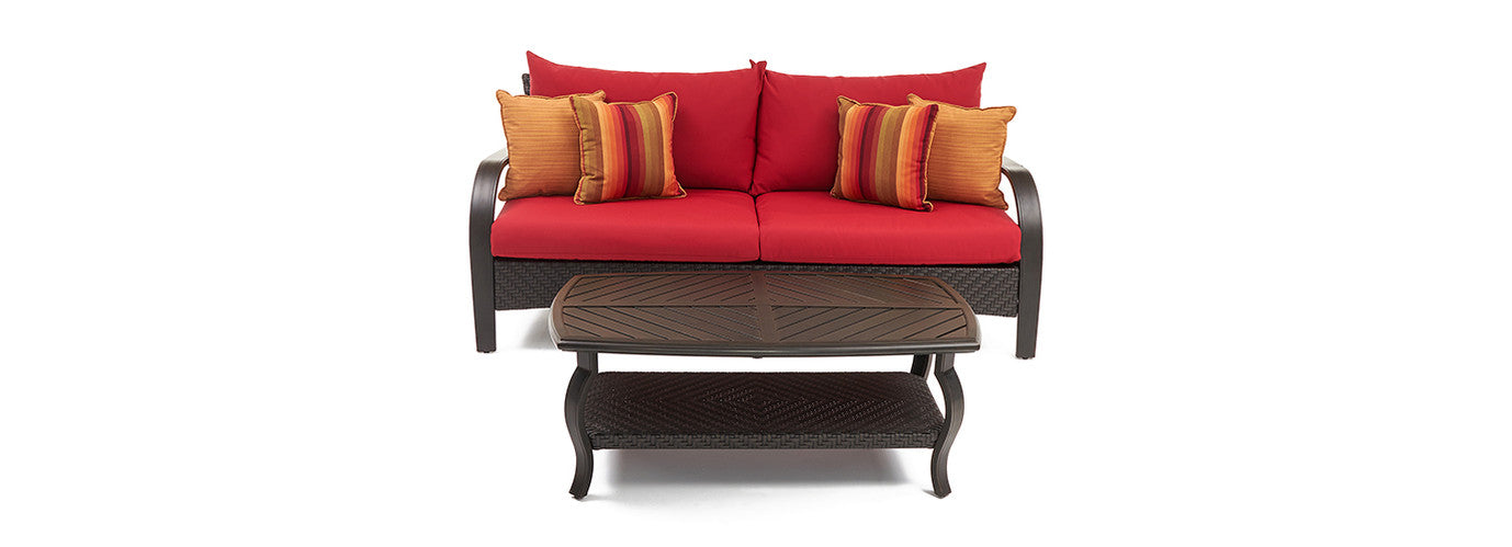 RST Brands - Barcelo™ Sunbrella® Outdoor Sofa & Coffee Table | OP-PESOF76T-BAR