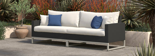 RST Brands - Milo™ Espresso 96in Sunbrella Outdoor Sofa