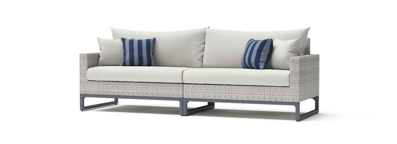 RST Brands - Milo™ Gray 96in Sunbrella Outdoor Sofa | OP-PESOF96-MILO-G