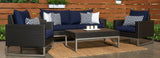 RST Brands - Milo™ Espresso 4 Piece Sunbrella® Outdoor Seating Set | OP-PESS4-MILO-E