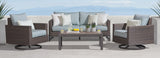 RST Brands - Milea™ 4 Piece Sunbrella® Outdoor Motion Seating Set | OP-PESS4M-MIL