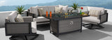 RST Brands - Vistano™ 4 Piece Sunbrella® Outdoor Fire Conversation Seating Set - Gray | OP-PESS4MFT-VST-K