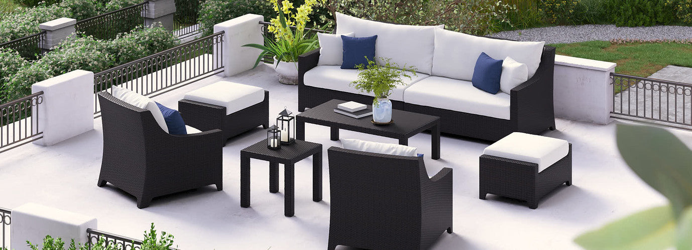 RST Brands - Deco™ 8 Piece Sunbrella® Outdoor Sofa & Club Chair Set | OP-PESS7