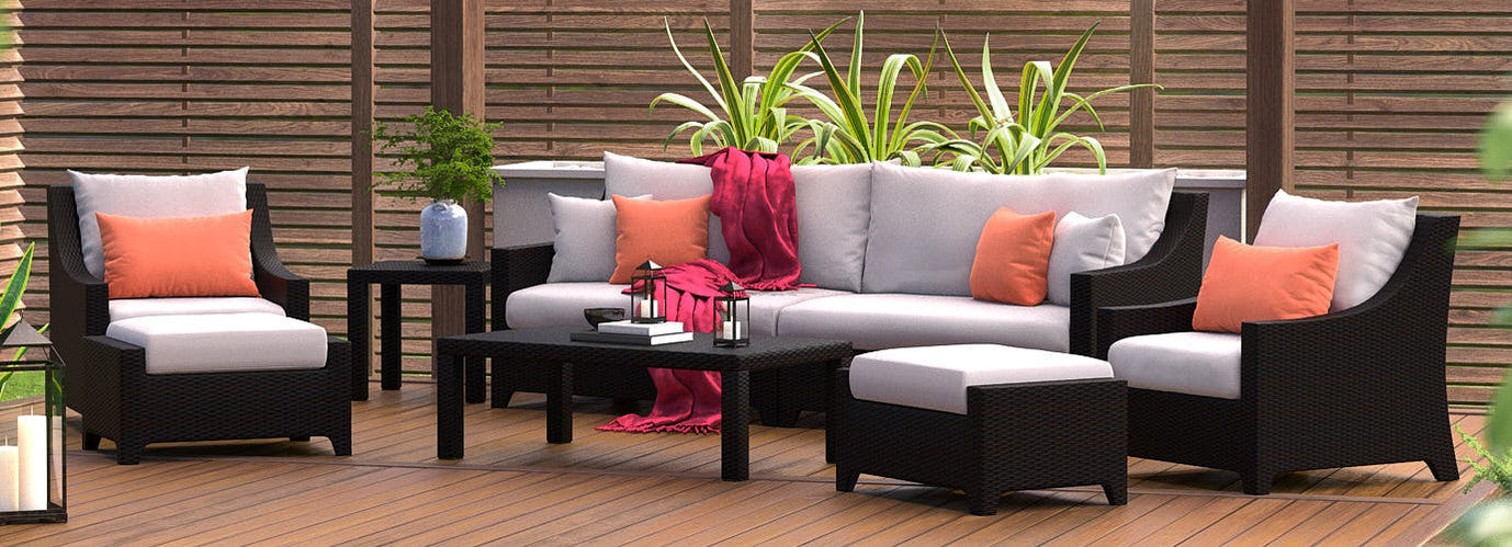 RST Brands - Deco™ 8 Piece Sunbrella® Outdoor Sofa & Club Chair Set | OP-PESS7