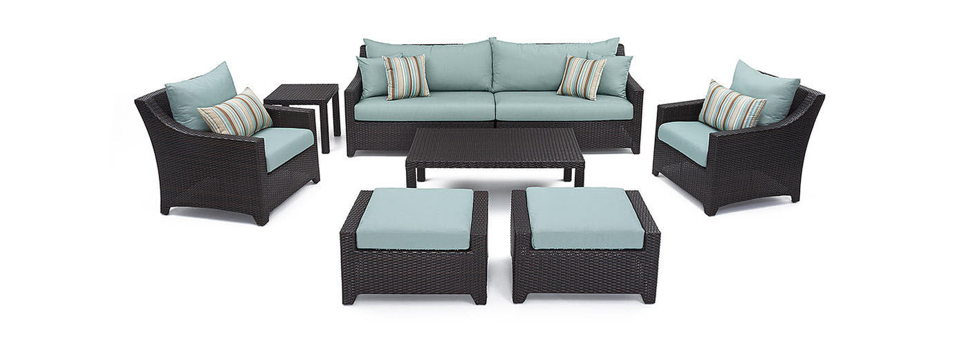 RST Brands - Deco™ 8 Piece Sunbrella® Outdoor Sofa & Club Chair Set | OP-PESS7