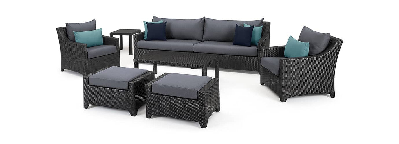 RST Brands - Deco™ 8 Piece Sunbrella® Outdoor Sofa & Club Chair Set | OP-PESS7