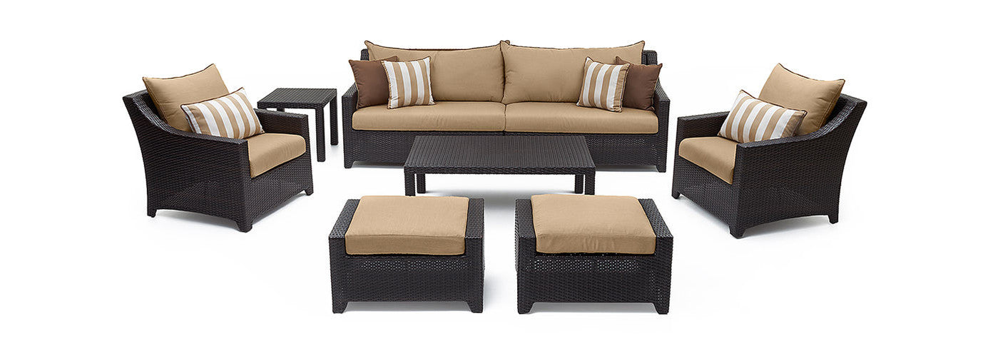 RST Brands - Deco™ 8 Piece Sunbrella® Outdoor Sofa & Club Chair Set | OP-PESS7