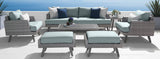 RST Brands - Portofino® Casual 7 Piece Sunbrella® Outdoor Seating Set - Spa Blue