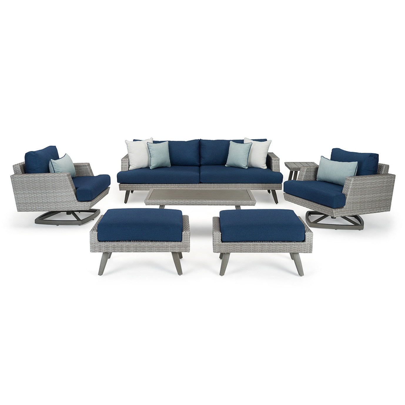 RST Brands - Portofino® Casual 7 Piece Sunbrella® Outdoor Motion Seating Set | OP-PESS7M-PORV
