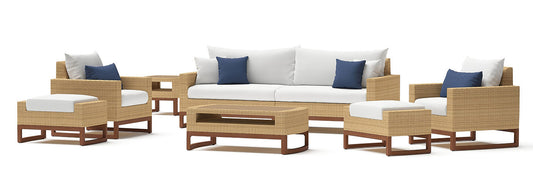 RST Brands - Mili™ 8 Piece Sunbrella® Outdoor Sofa & Club Chair Set | OP-PESS8-MIL