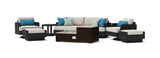 RST Brands - Portofino® Comfort 8 Piece Sunbrella® Outdoor Motion Fire Seating