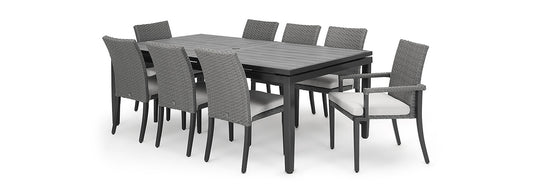 RST Brands - Vistano™ 9 Piece Sunbrella® Outdoor Dining Set - Gray | OP-PETS9-VST-K