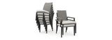 RST Brands - Vistano™ 9 Piece Sunbrella® Outdoor Dining Set - Gray | OP-PETS9-VST-K