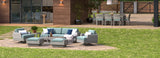RST Brands - Portofino® Comfort 17 Piece Sunbrella® Outdoor Motion Wood Estate Set|  OP-PSEST17M-PORIII