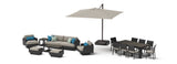 RST Brands - Portofino Comfort 18 Piece Sunbrella Outdoor Motion Wood Estate Set | OP-PSEST18M-PORIII