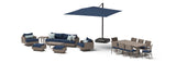 RST Brand - Portofino® Repose 18 Piece Sunbrella® Outdoor Motion Wood Estate Set