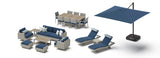 RST Brands - Portofino® Comfort 20 Piece Sunbrella® Motion Wood Estate and Furniture Cover Set