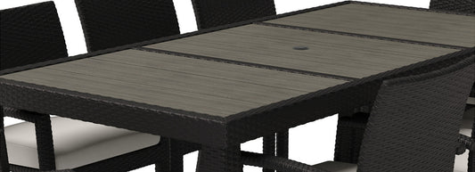 RST Brands - Portofino® Comfort 9 Piece Wood Dining Set | OP-PSTS9-PORIII
