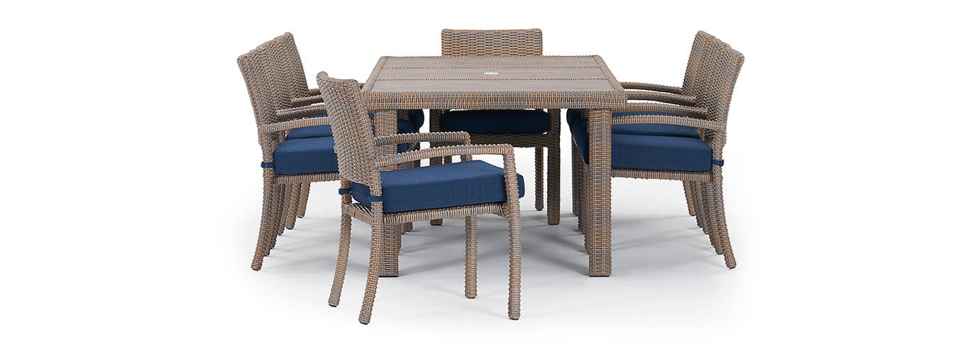RST Brands - Portofino Repose 9 Piece Sunbrella Outdoor Dining Set